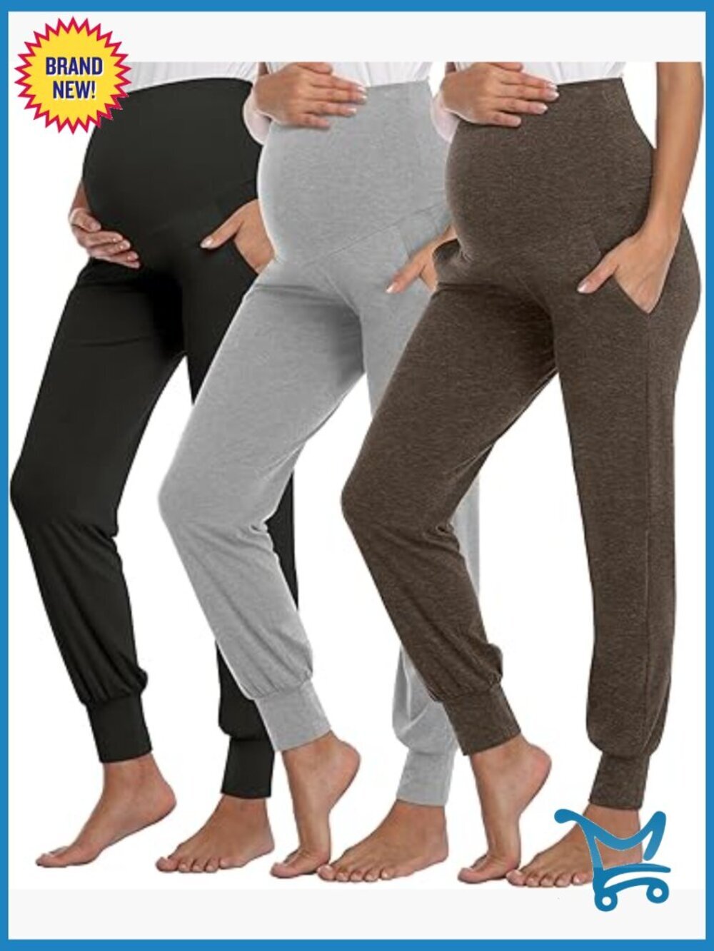 Maternity Pants Stretchy Lounge Joggers with Pockets Casual Loose